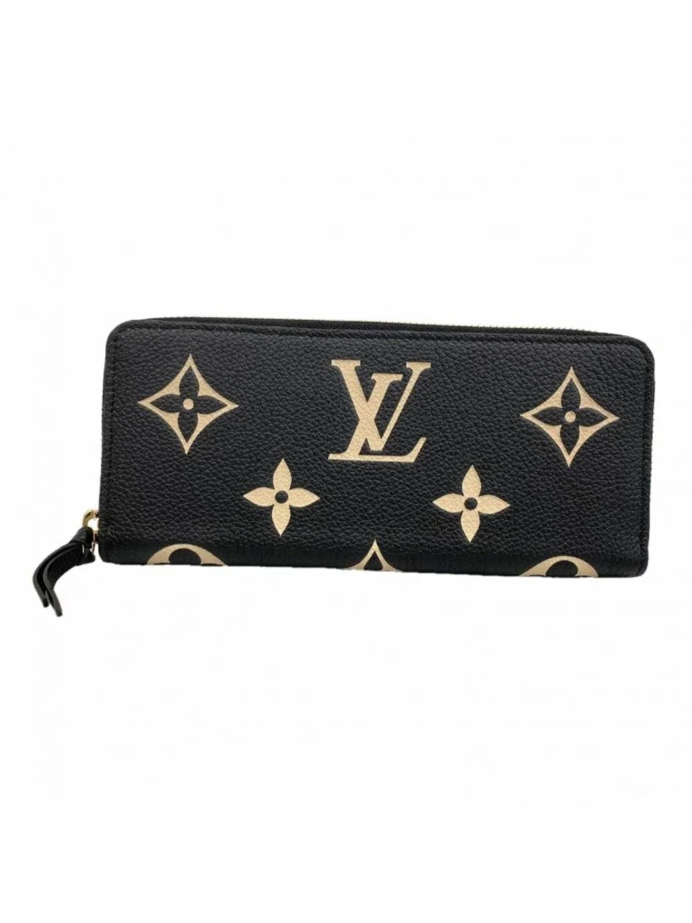 Louis Vuitton Wallet Monogram Empreinte Bicolor Portefeuille Clemence Black
